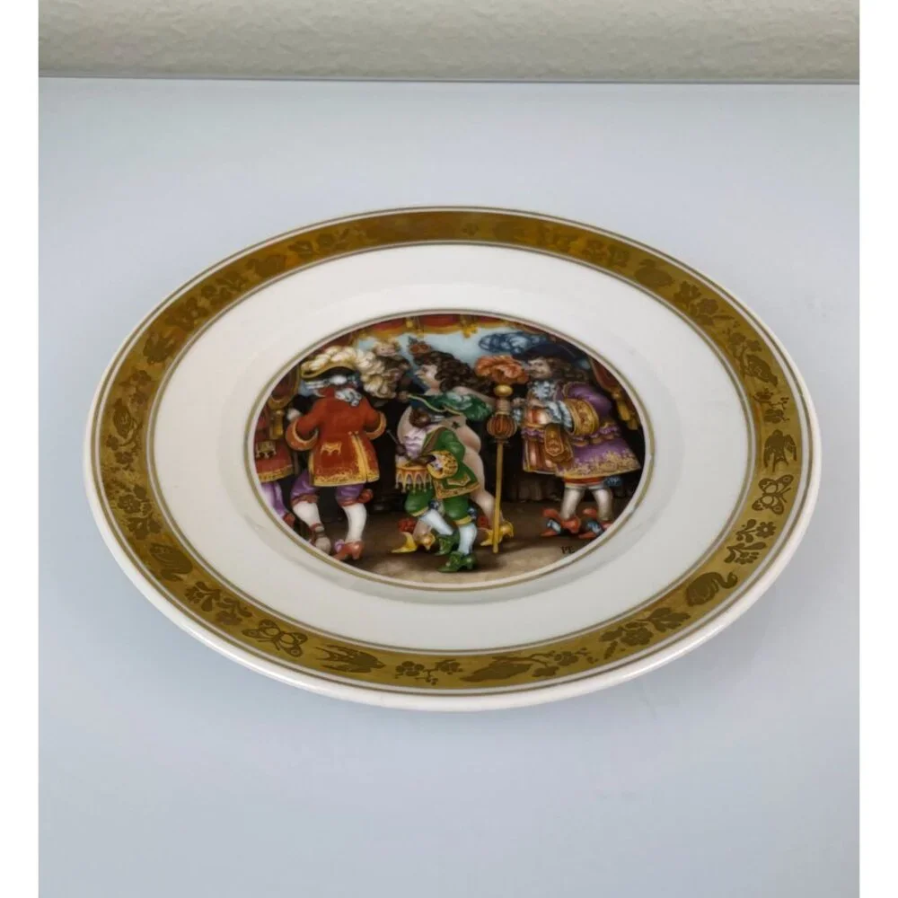 Vtg Royal Copenhagen Denmark 9628 Hans C Anderson Emperor's New Clothes Plate
